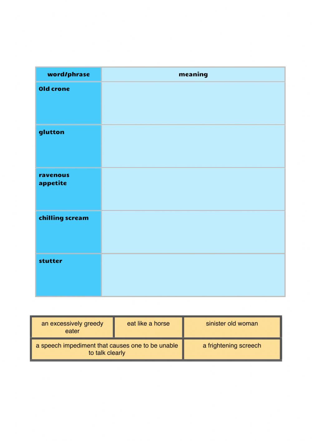 Vocabulary workbook p3-4 Part C