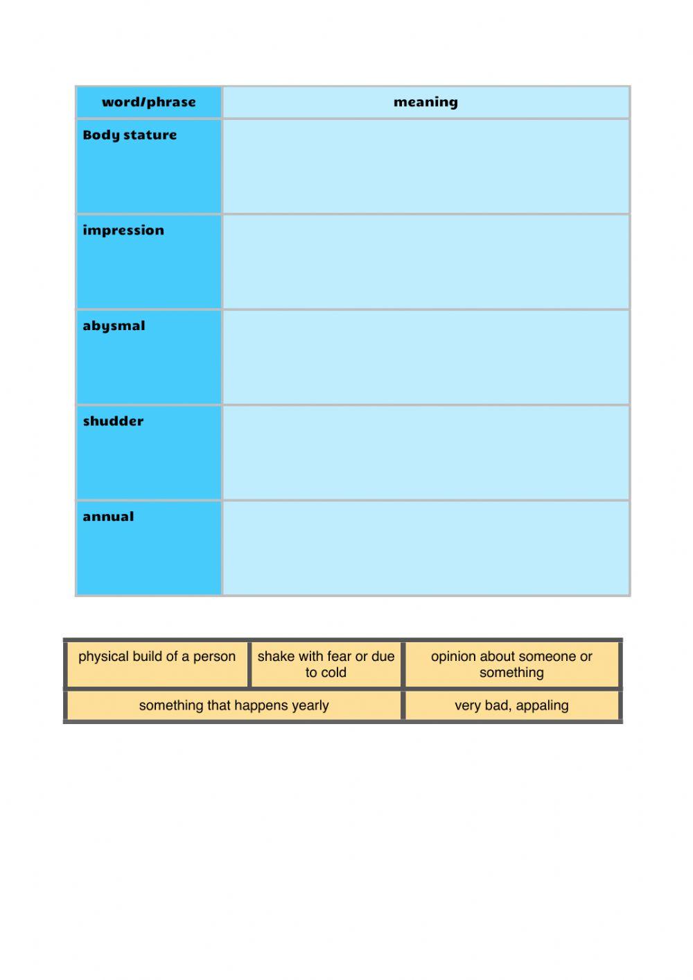 Vocabulary workbook p3-4 Part C