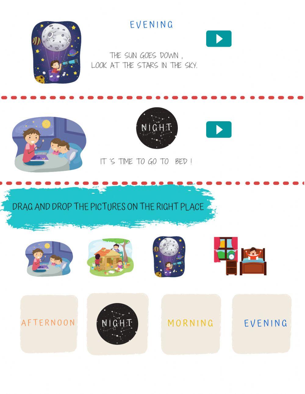 The parts of the day