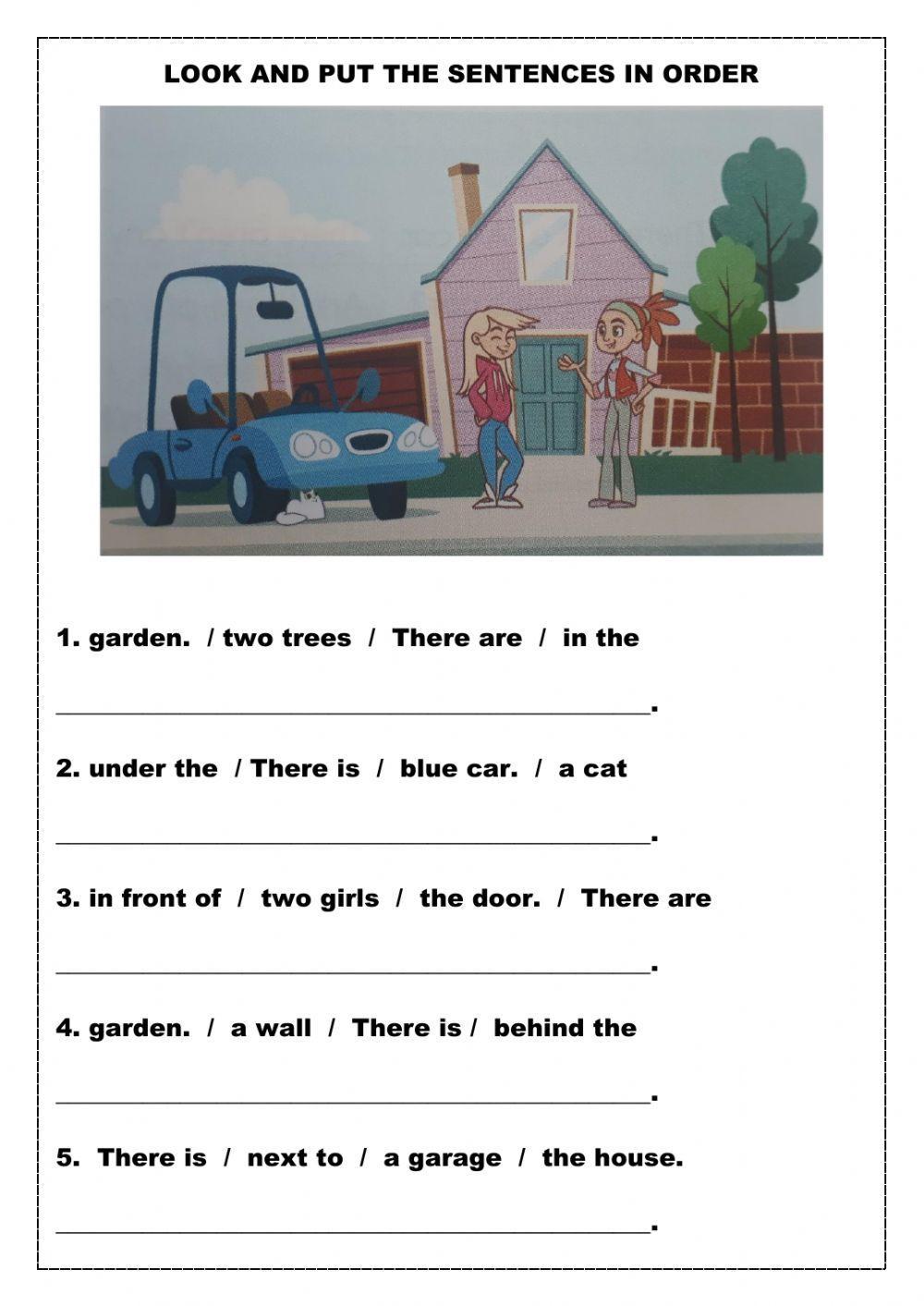 Look and put the sentences in order.
