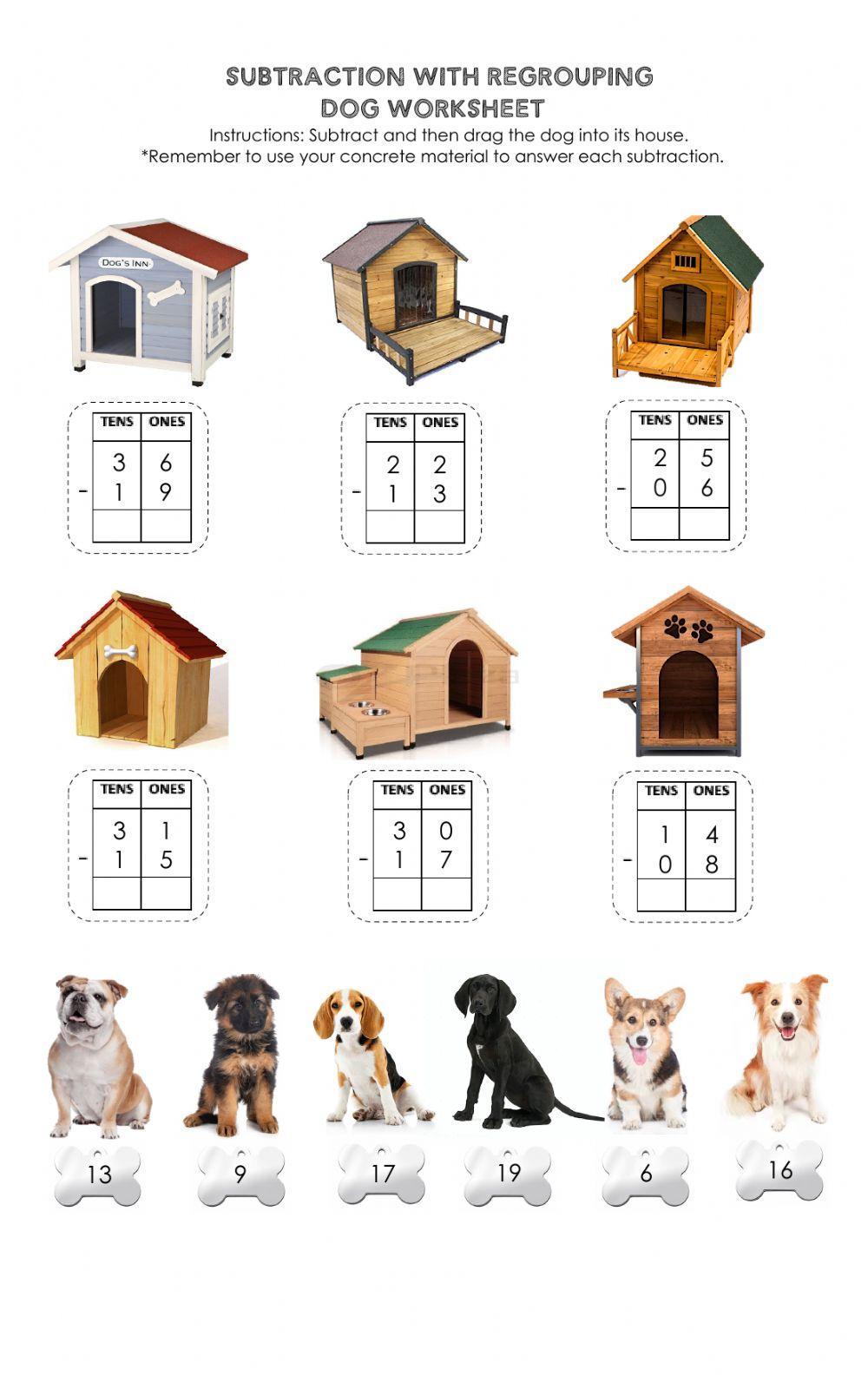 Subtractions with regrouping