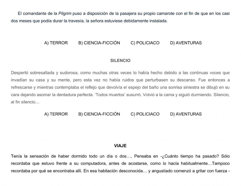 Tipos de narraciones