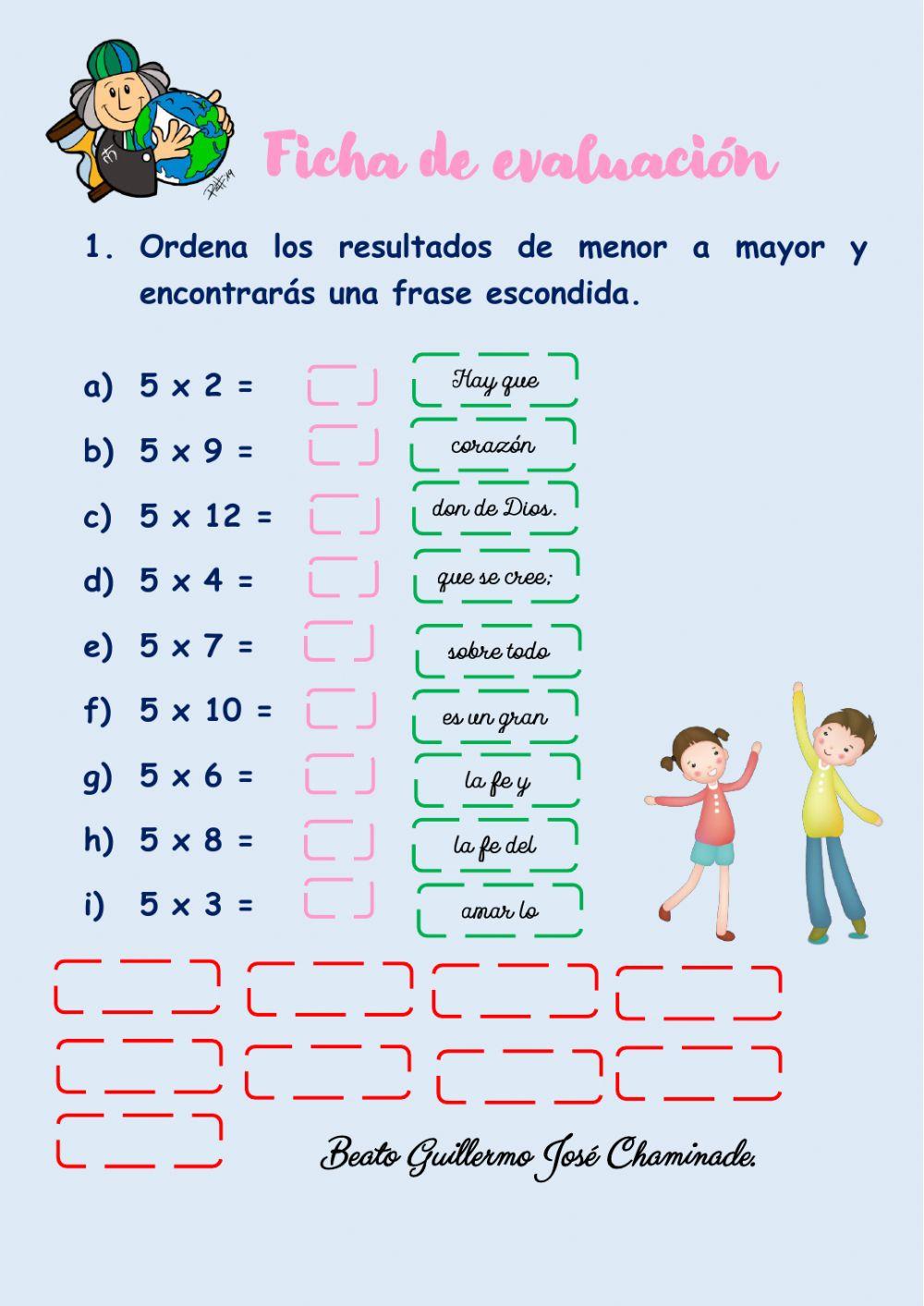 Multiplicamos por 5