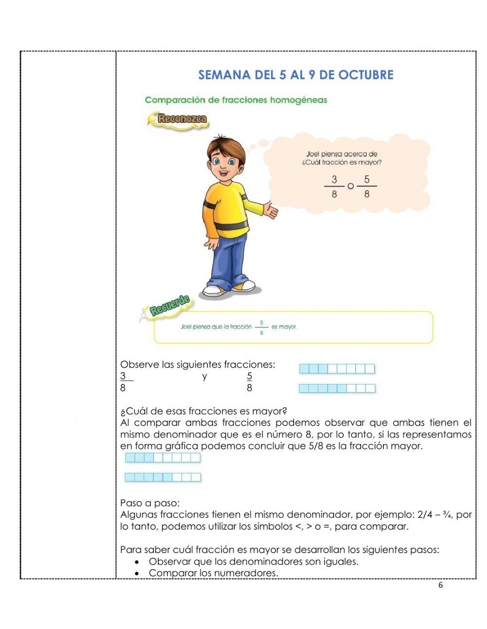 Las fracciones equivalentes, propias e impropias