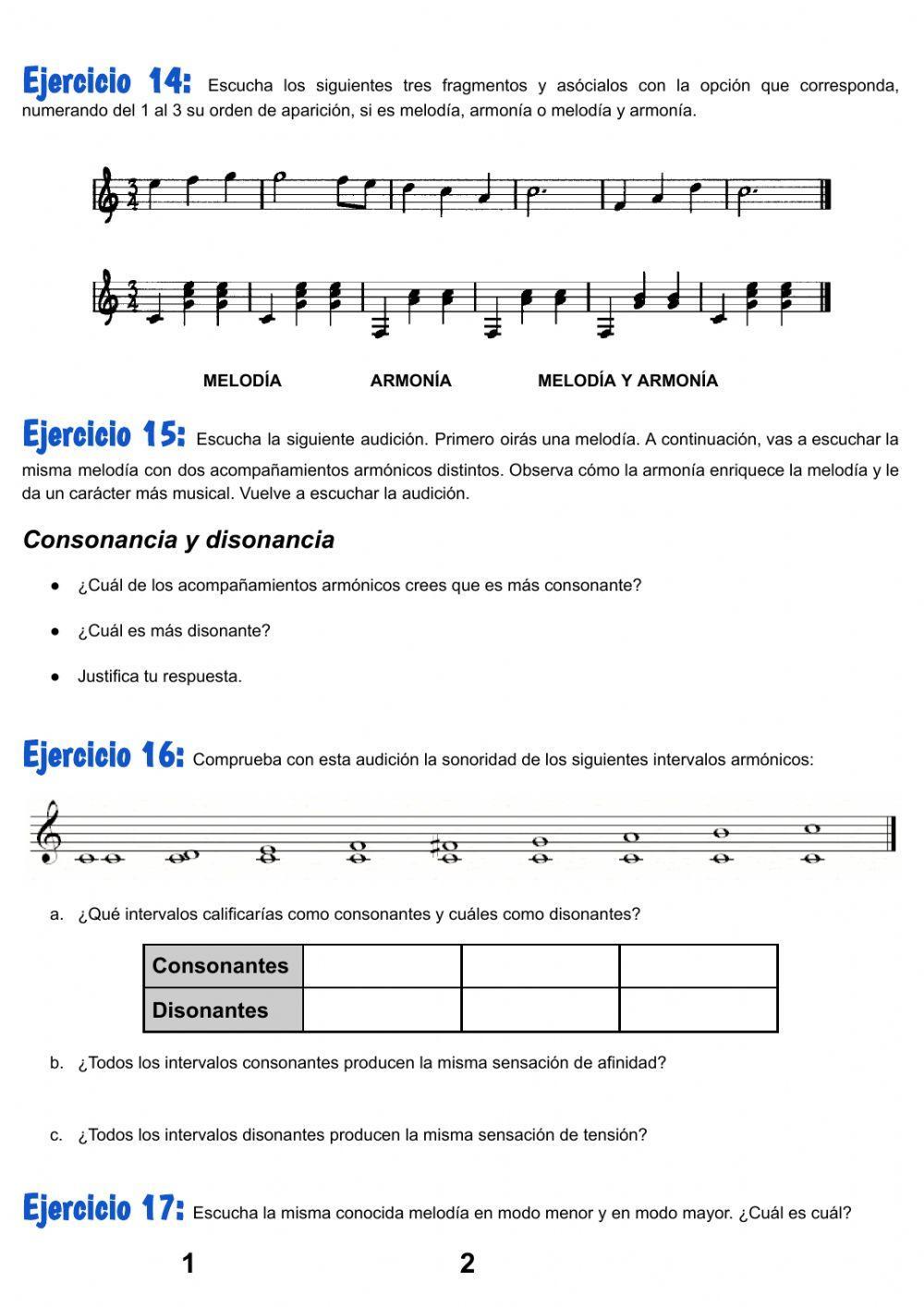 Ficha 3.2 La armonía, los acordes y sus inversiones