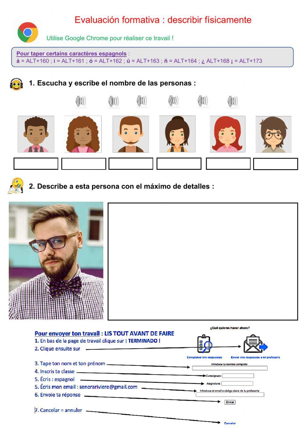 Plan de travail 4ème Seq éval description physique