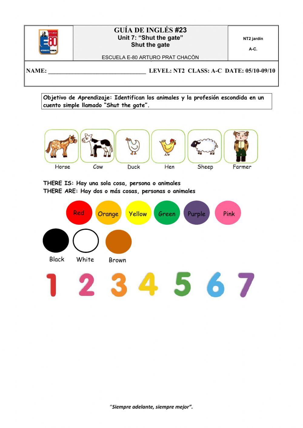 WORKSHEET -23 Shut the gate for NT2