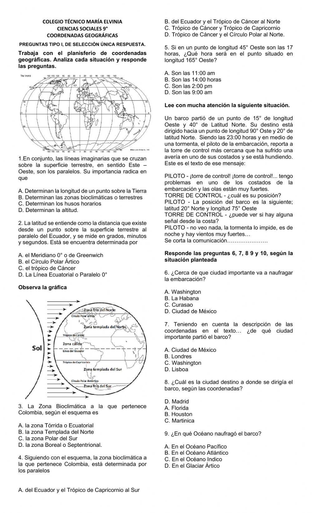 Evaluacion coordenadas geograficas