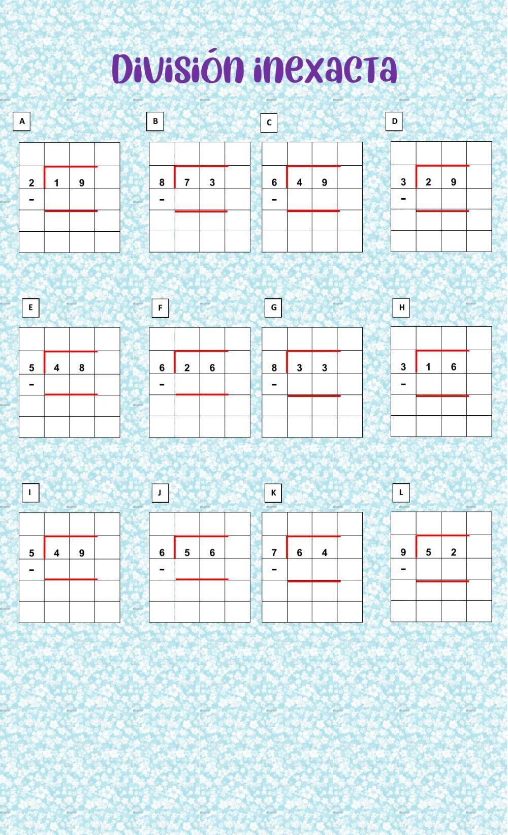 División inexacta