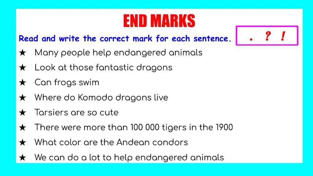 End Marks