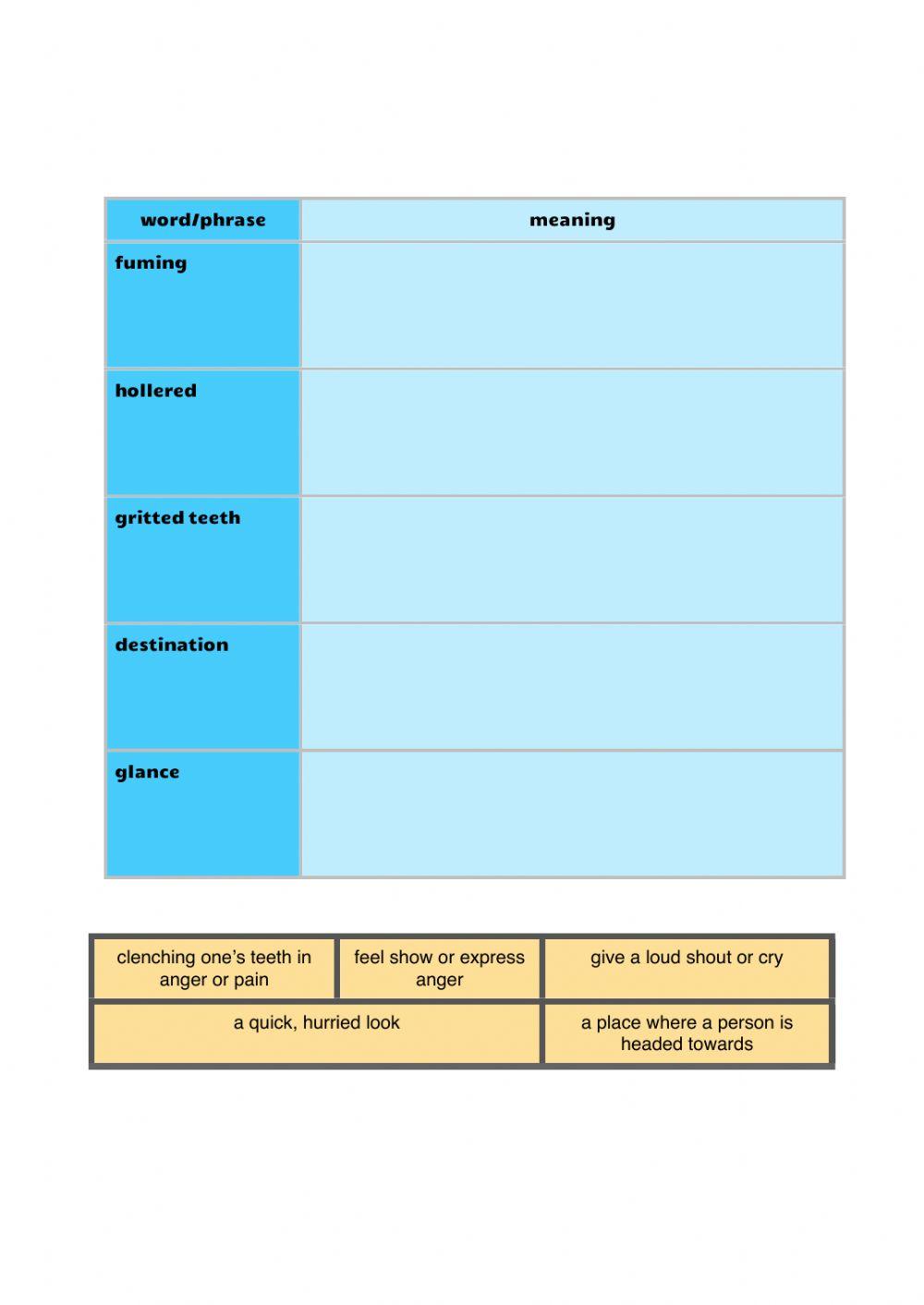 Vocabulary workbook p3-4 Part E