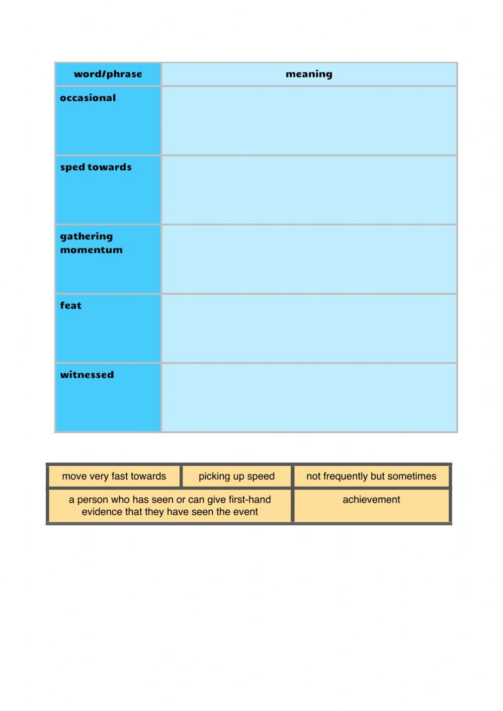 Vocabulary workbook p3-4 Part E