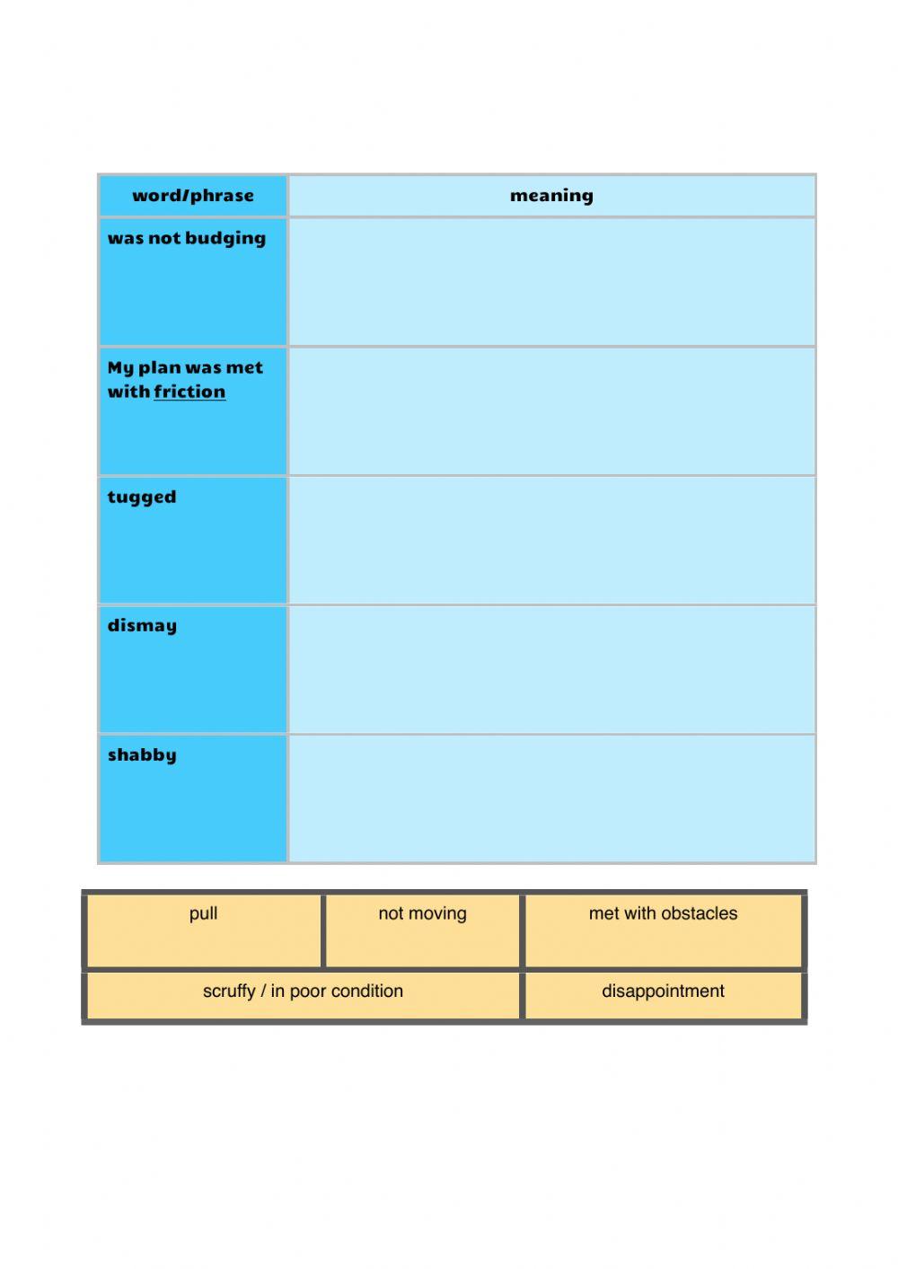 Vocabulary workbook p3-4 Part F