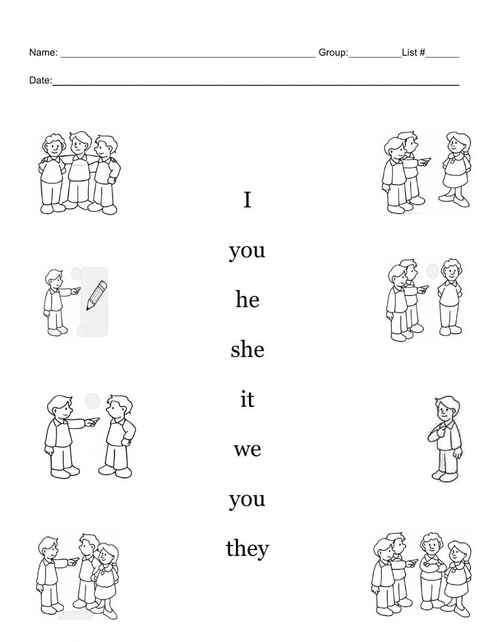 Personal pronouns