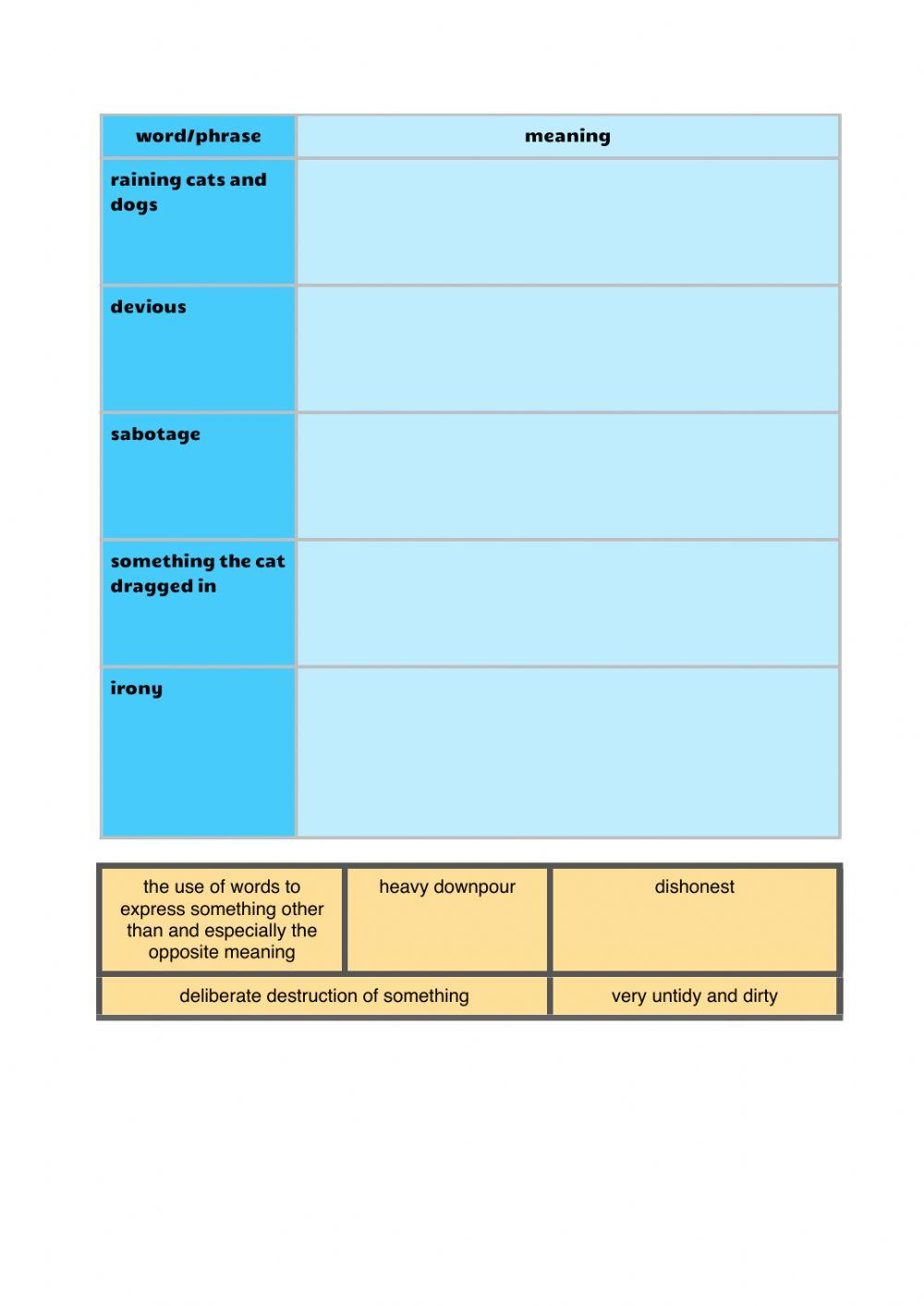 Vocabulary workbook p3-4 Part G