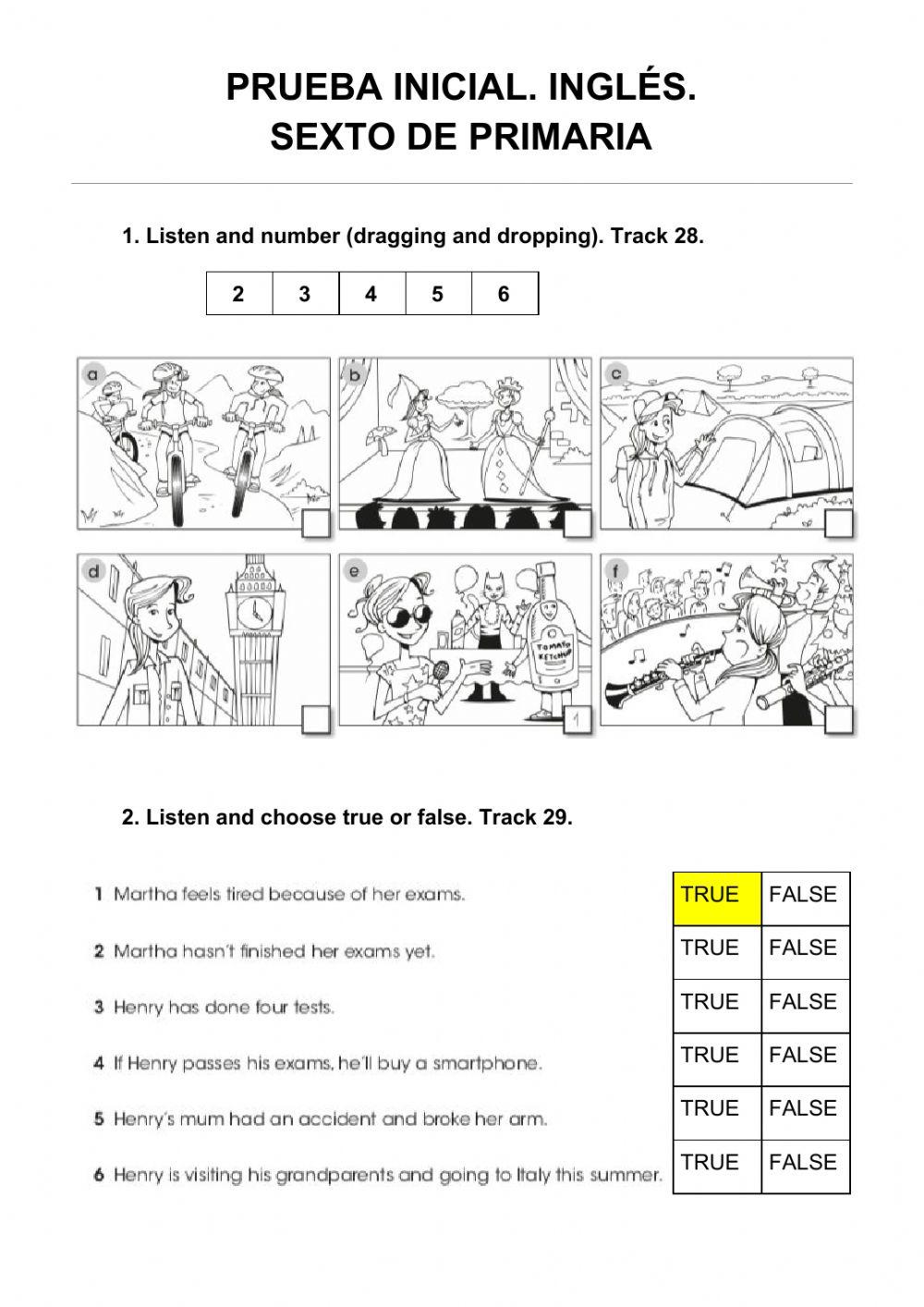 English review test