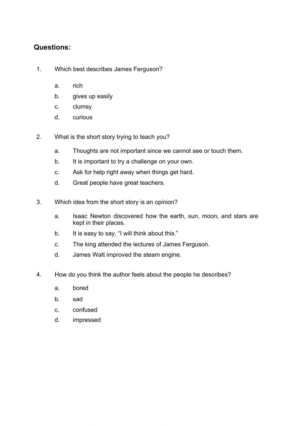 English review test English review test