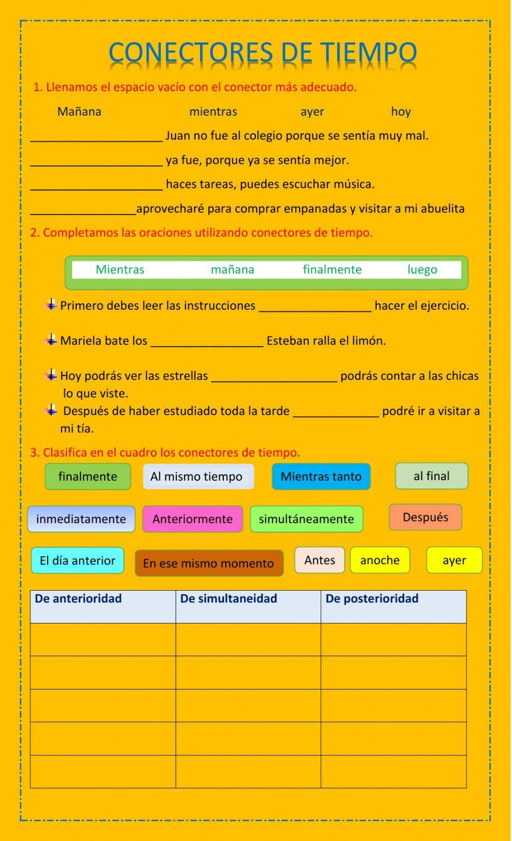 Conectores de tiempo