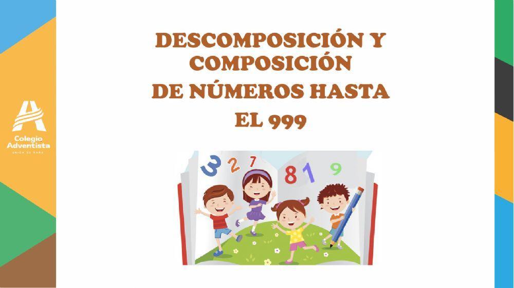 Descomposición de números hasta 999