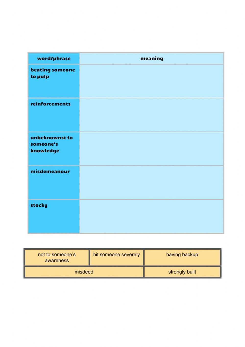 Vocabulary workbook p3-4 Part i
