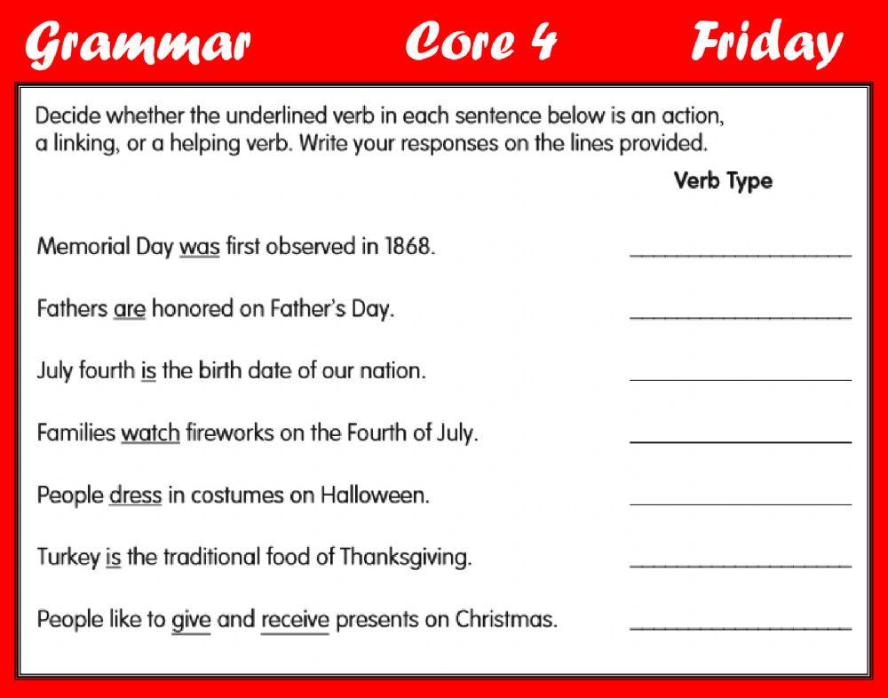 Grammar - Types of Verbs