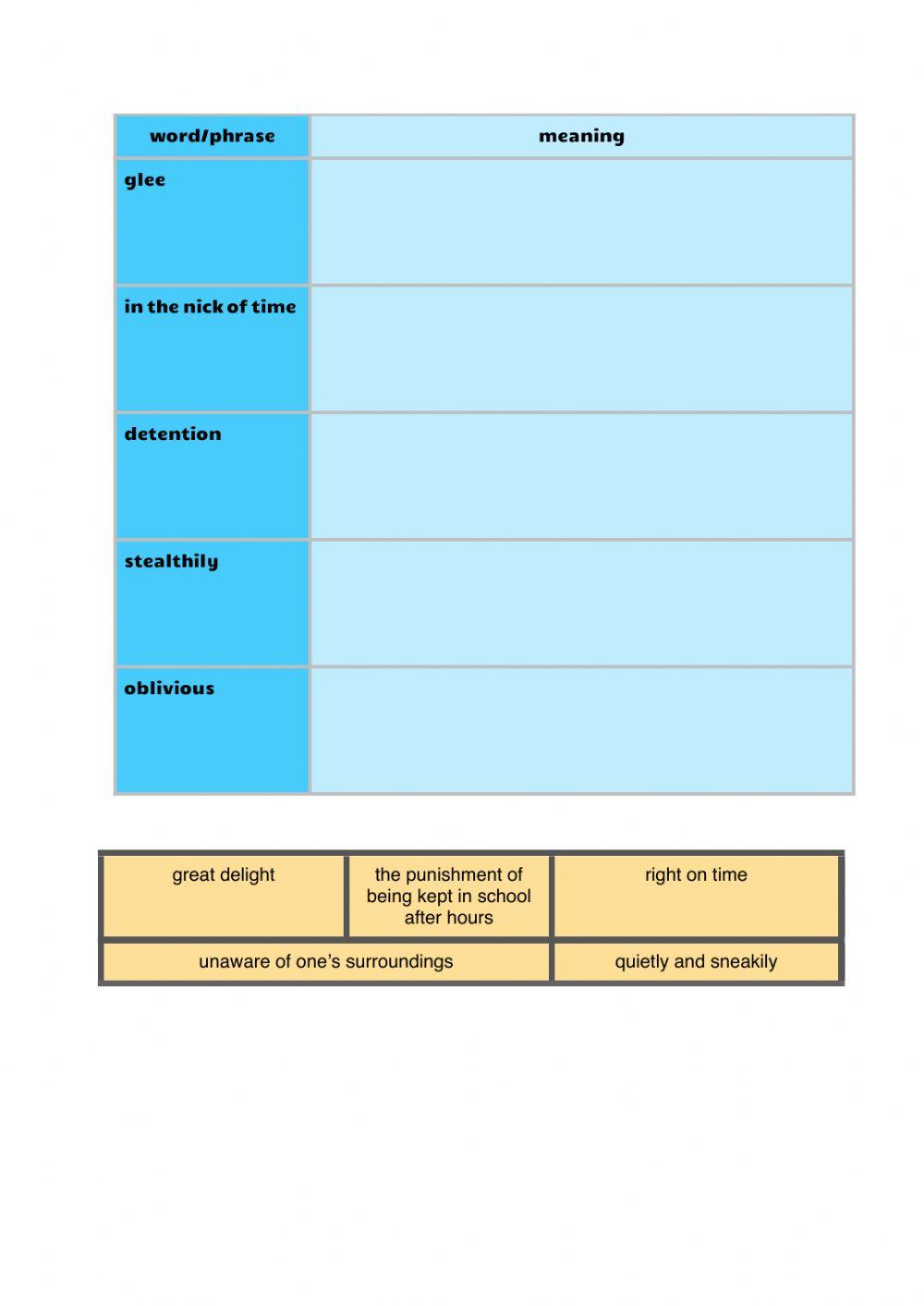 Vocabulary workbook p3-4 Part K