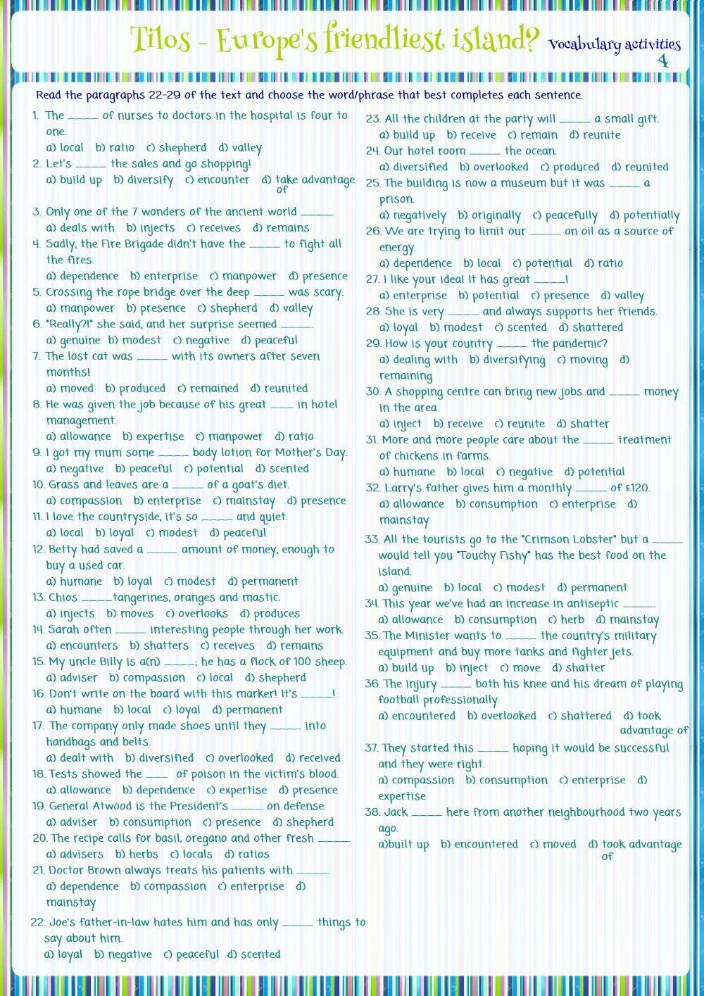 ΓΕΛ1 Unit 2 Vocabulary activities 4