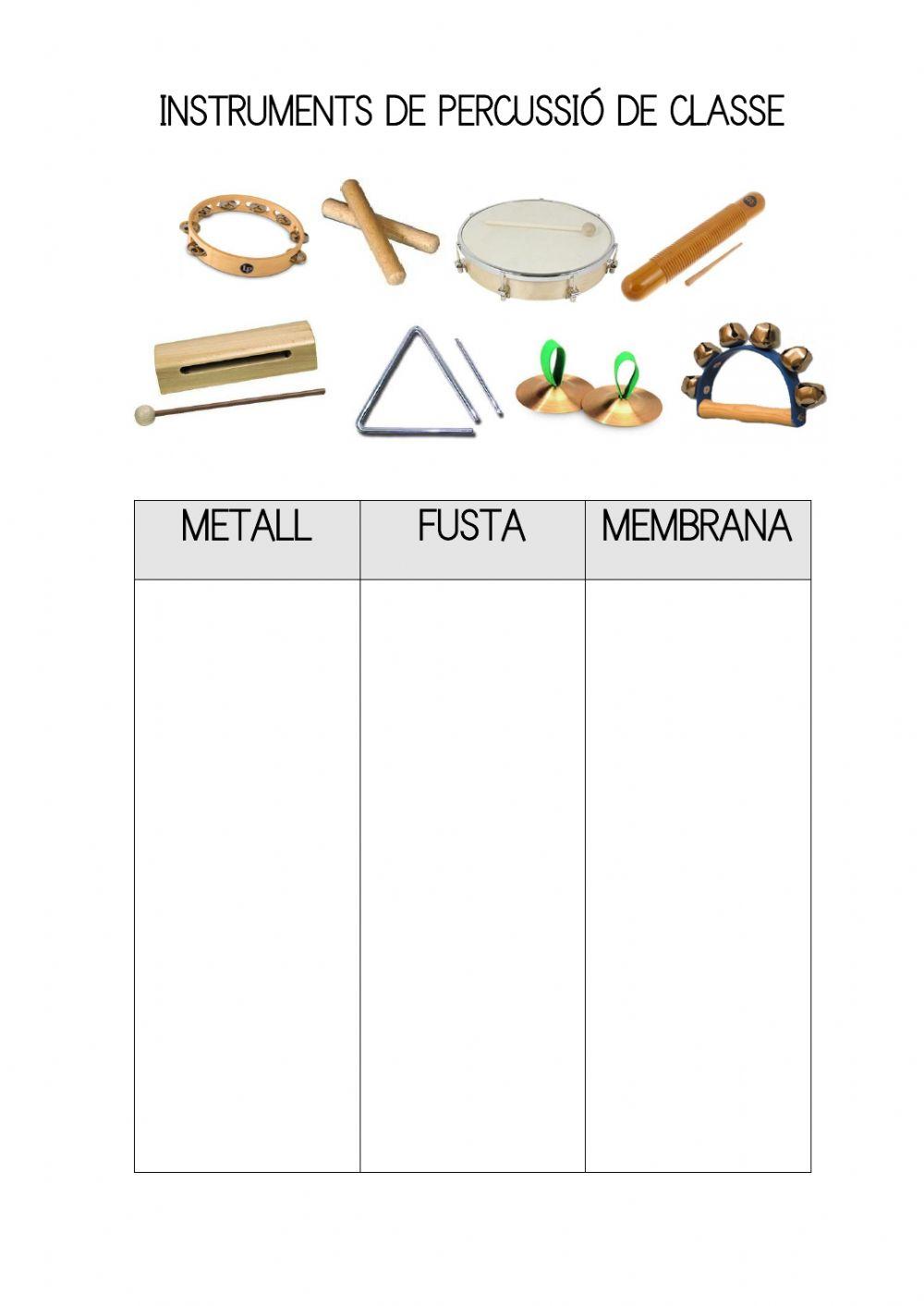 Instruments percussió