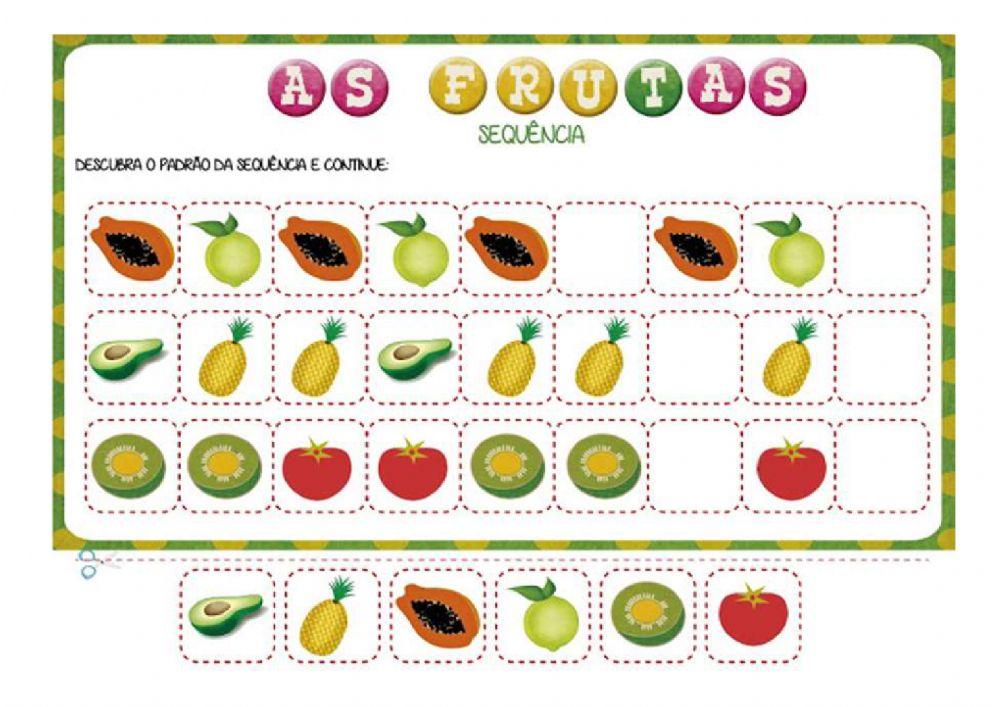 Sequência lógica- frutas