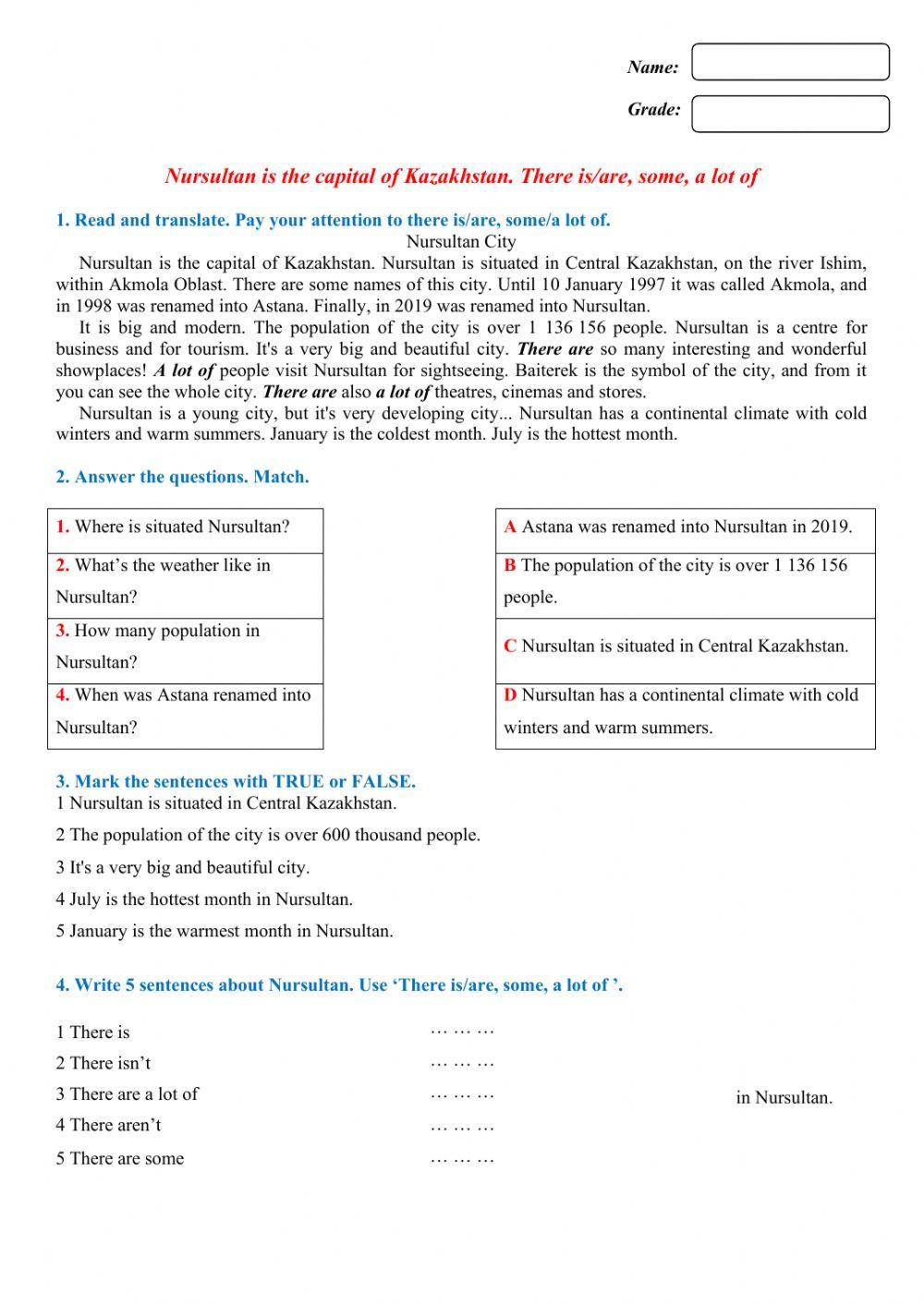 Nursultan is the capital of Kazakhstan.