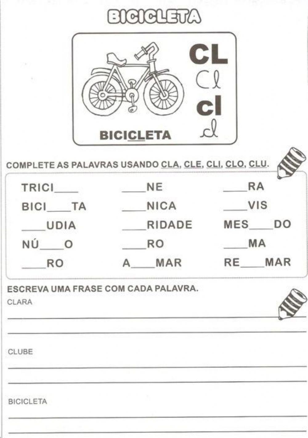 Sílabas Complexas - Cla - Cle - Cli - Clo - Clu