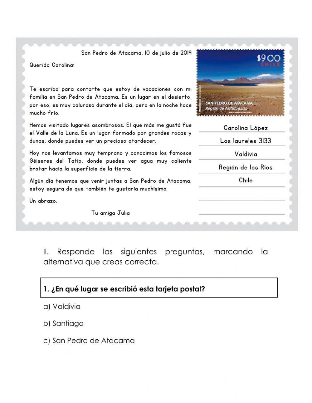 Comprensión de lectura