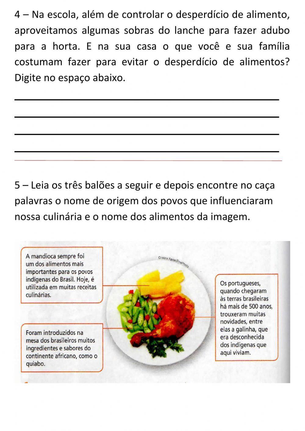 Atividades da Unidade 6 - Que fome!