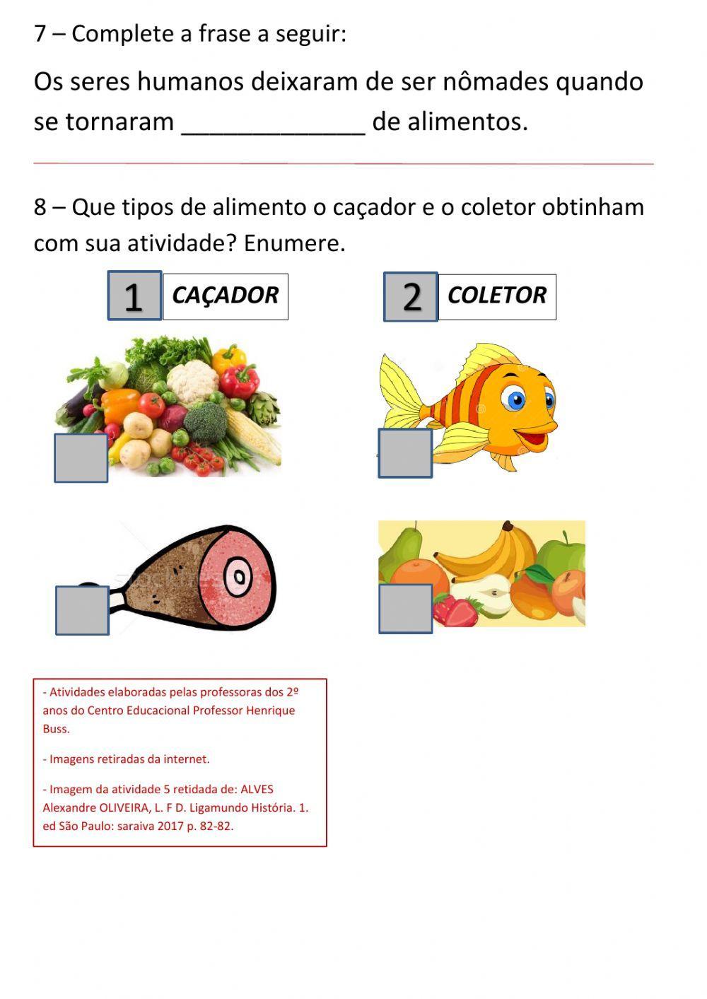 Atividades da Unidade 6 - Que fome!