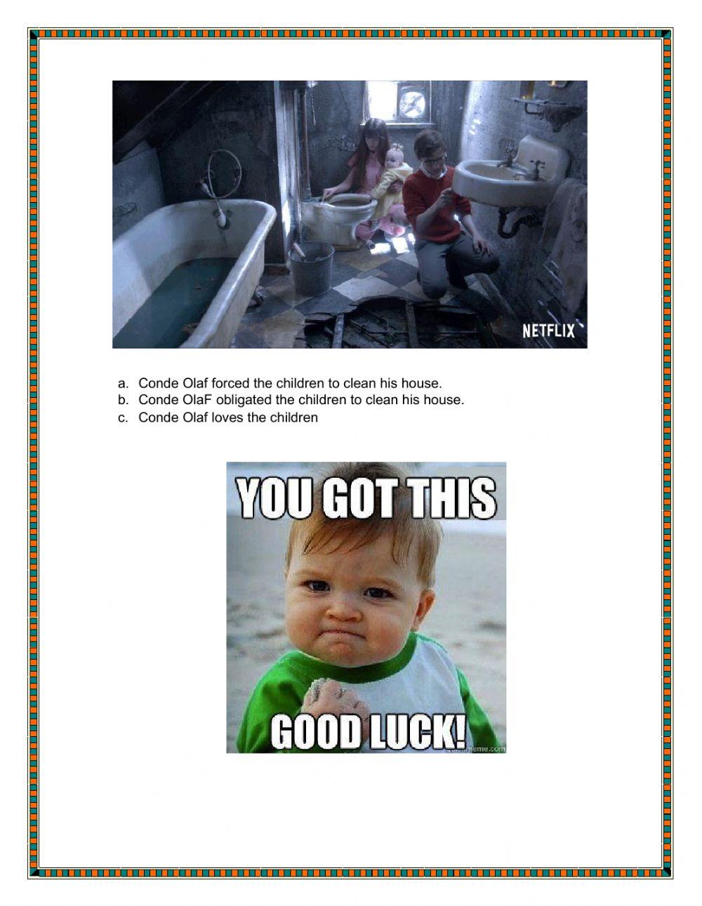 Past simple -a series of unfortunate events