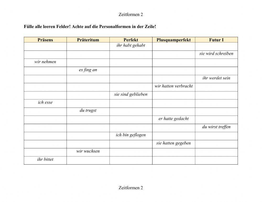Stammformen bilden (2)