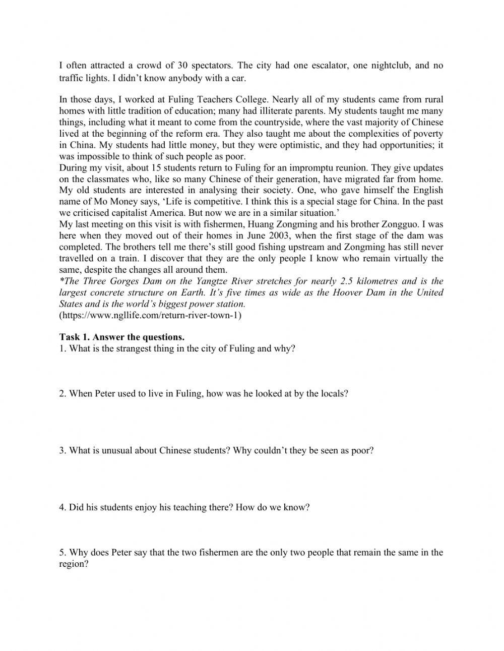 Reading Comprehension