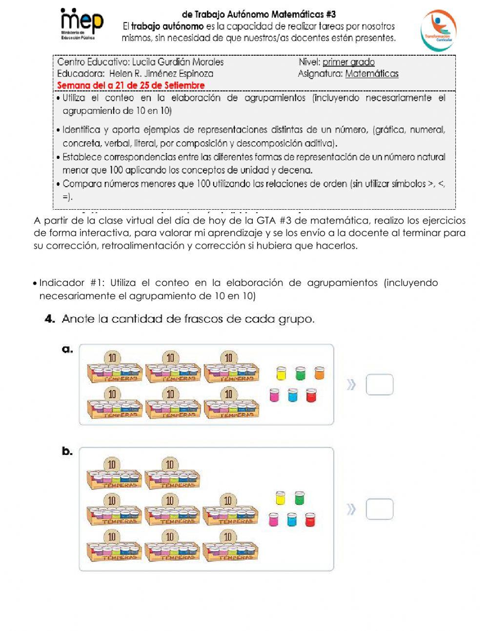 Núemros del 60 al 99