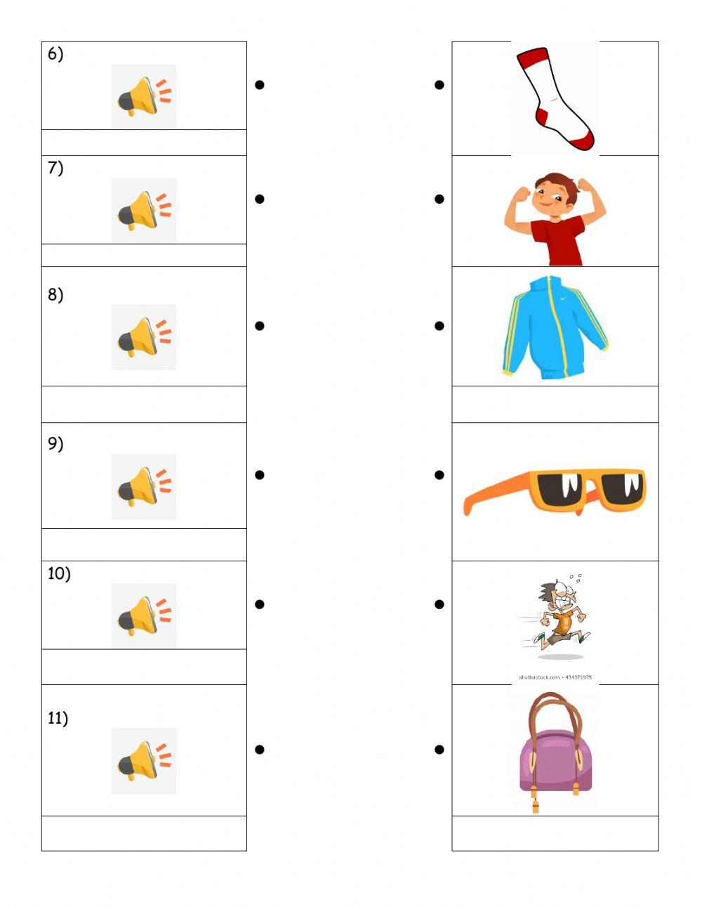 Starters practice: Reading part 4 - Clothes vocabulary