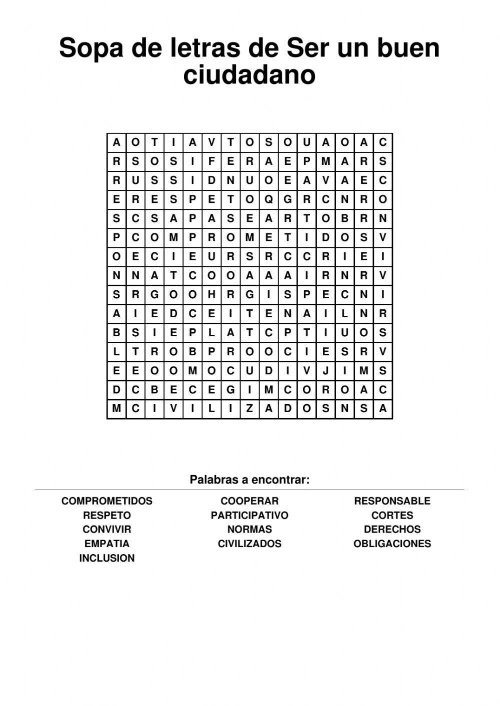 Ser un buen Ciudadano