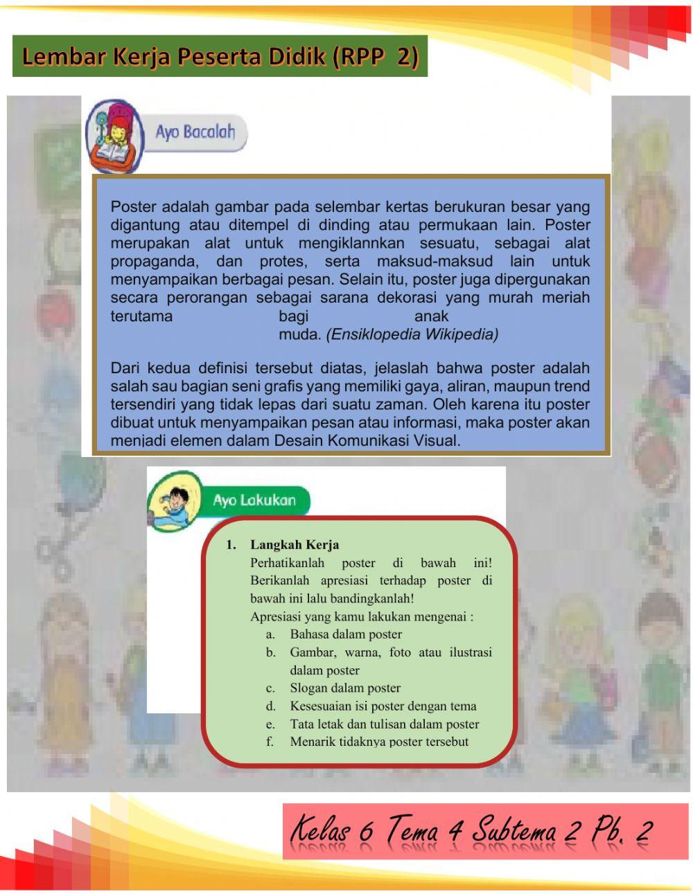 LKPD tema 4 kelas 6 POSTER