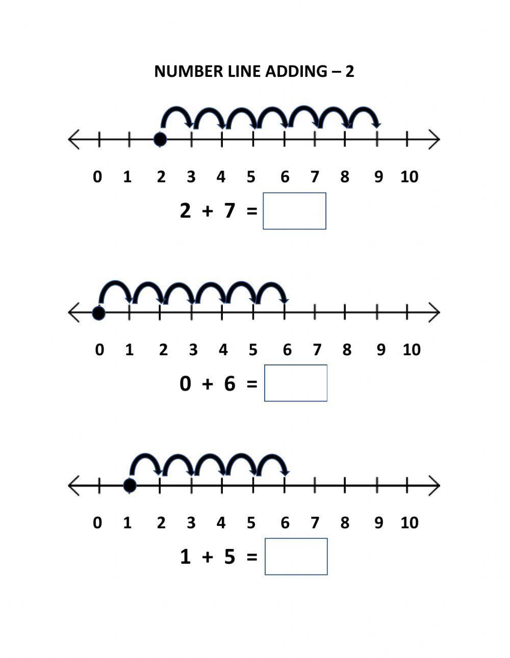 Number Line Adding - 2