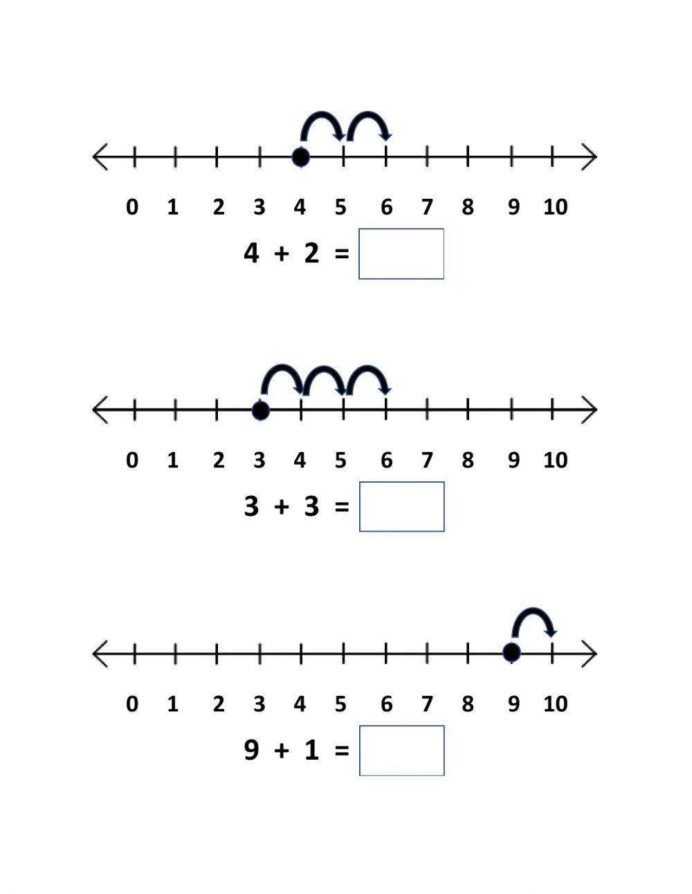 Number Line Adding - 2