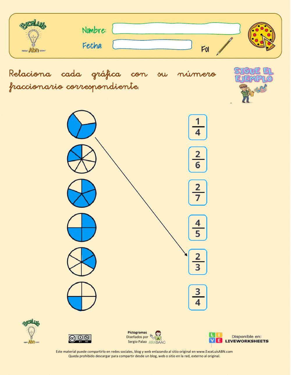 Relacionar gráfica con su fracción 01