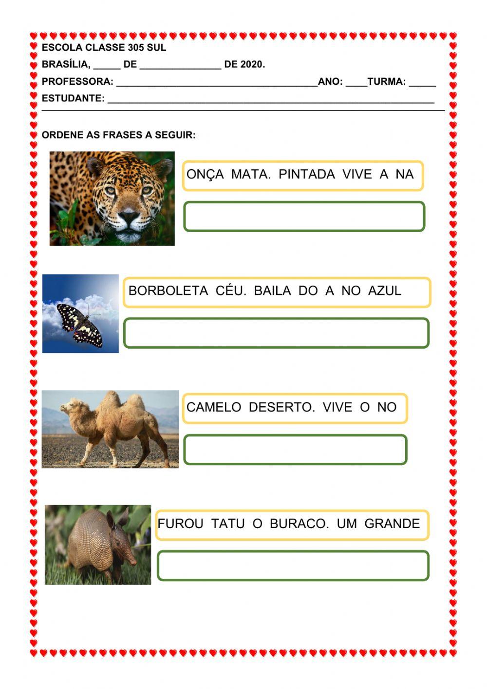 Ordenação de frases