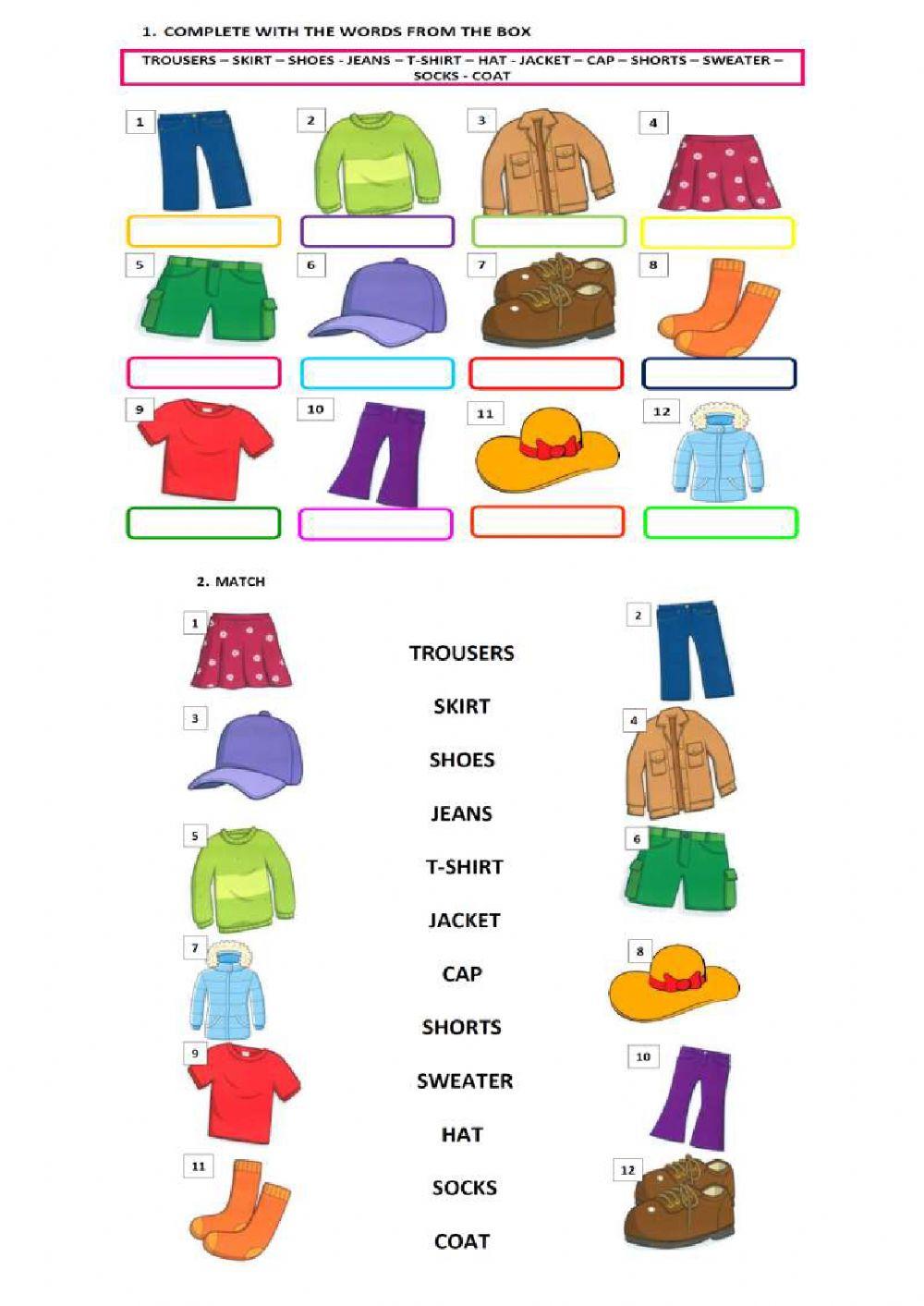 Superminds clothes unit 7