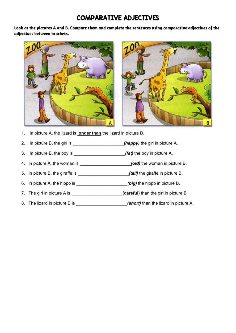 Extra practice - comparative adjectives