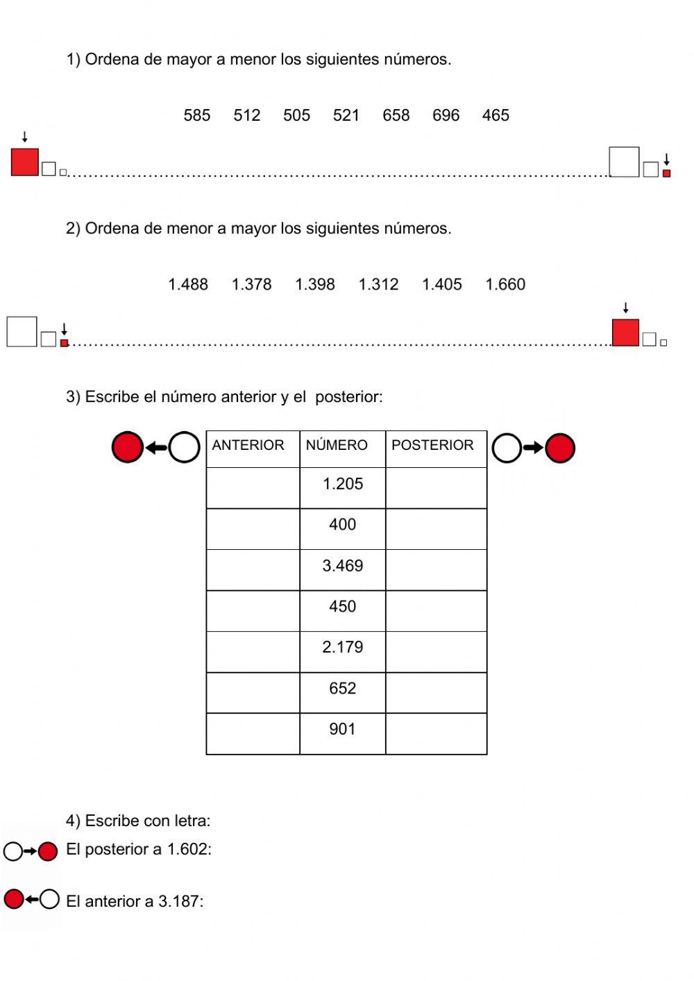 Repaso matemáticas 2º
