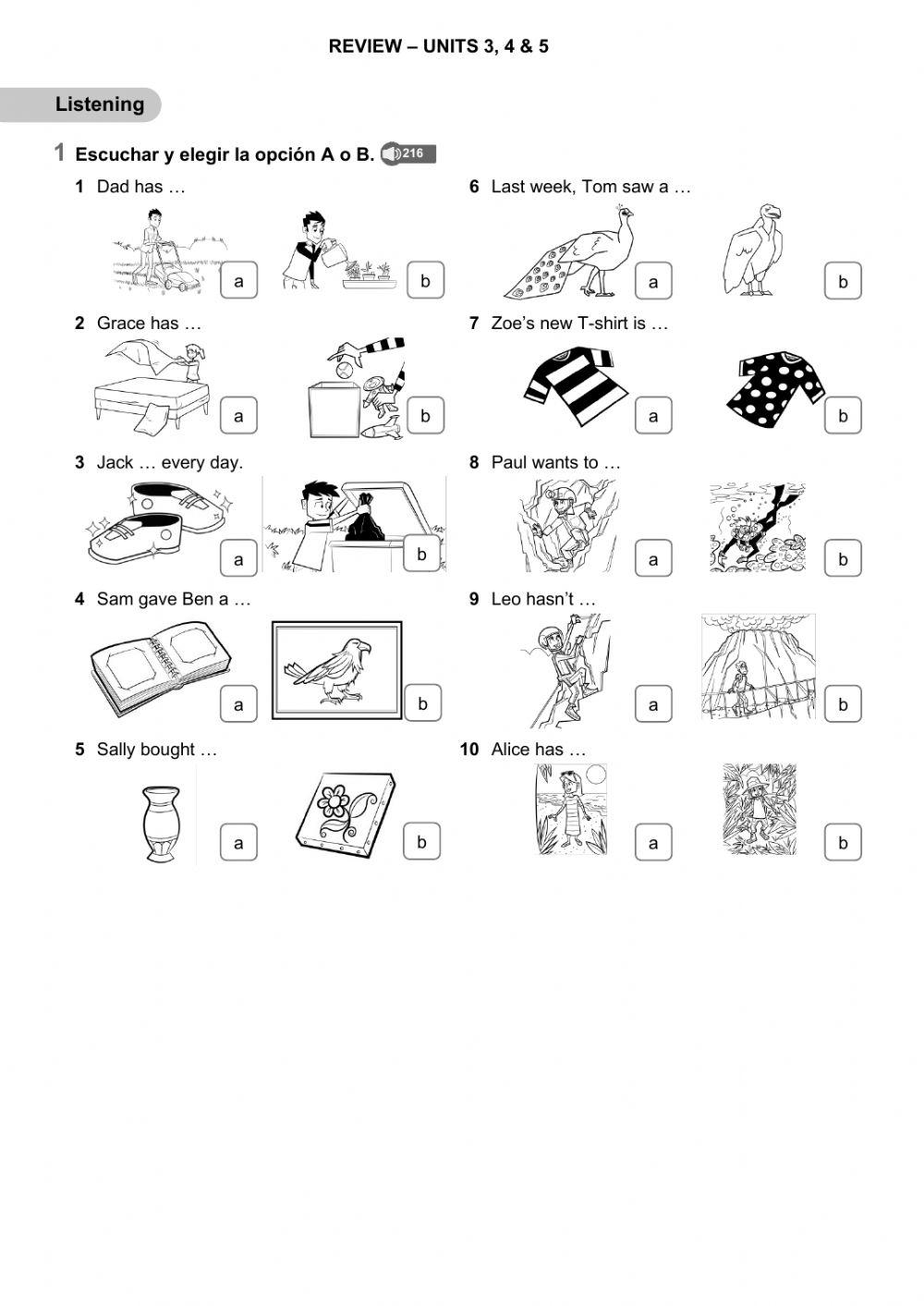 Review Units 3, 4 and 5