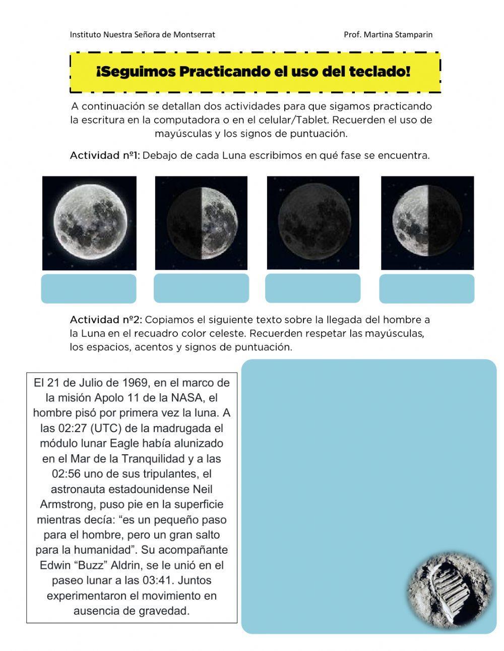Seguimos Practicando el uso del Teclado